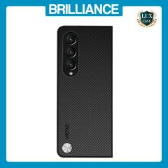 Brilliance LUX Samsung Fold3 PC Carbon Fiber Leather with folding Case Black