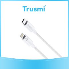 TRUSMI 27W Type C To iPhone Braided Charging Cable White 2M