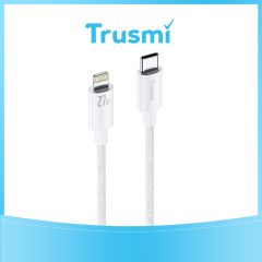 TRUSMI 27W Type C To iPhone Braided Charging Cable White 3M