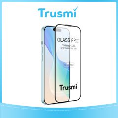TRUSMI 3D Transparent Tempered Glass Screen Protector for iPhone 15 Pro