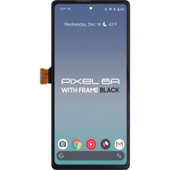 Google Pixel 6A LCD With Touch + Frame Black (Refurbished)