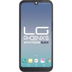 LG Phoenix 5 / K31 / K8X / K300 / Aristo 5  LCD with Touch + Frame Black with Volume & Power Flex