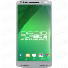 Motorola Droid Turbo 2 /X Force LCD With Touch + Frame White XT1580 XT1585