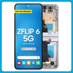 Samsung Z Flip 6 5G Inner LCD With Touch + Frame Silver Shadow (Refurbished OLED)