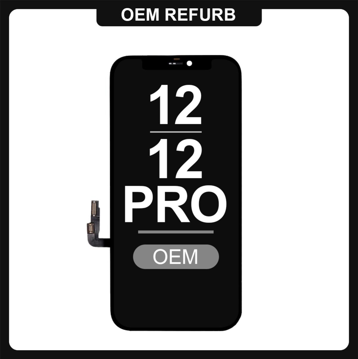 iPhone 12 / 12 Pro LCD with Touch Black (OEM Refurbished)