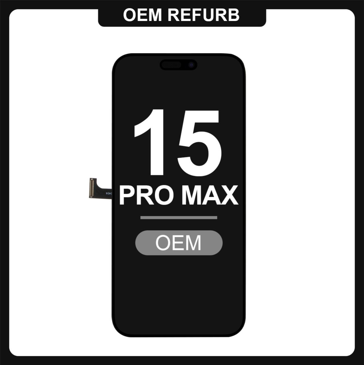 iPhone 15 Pro Max LCD with Touch Black (OEM Refurbished)