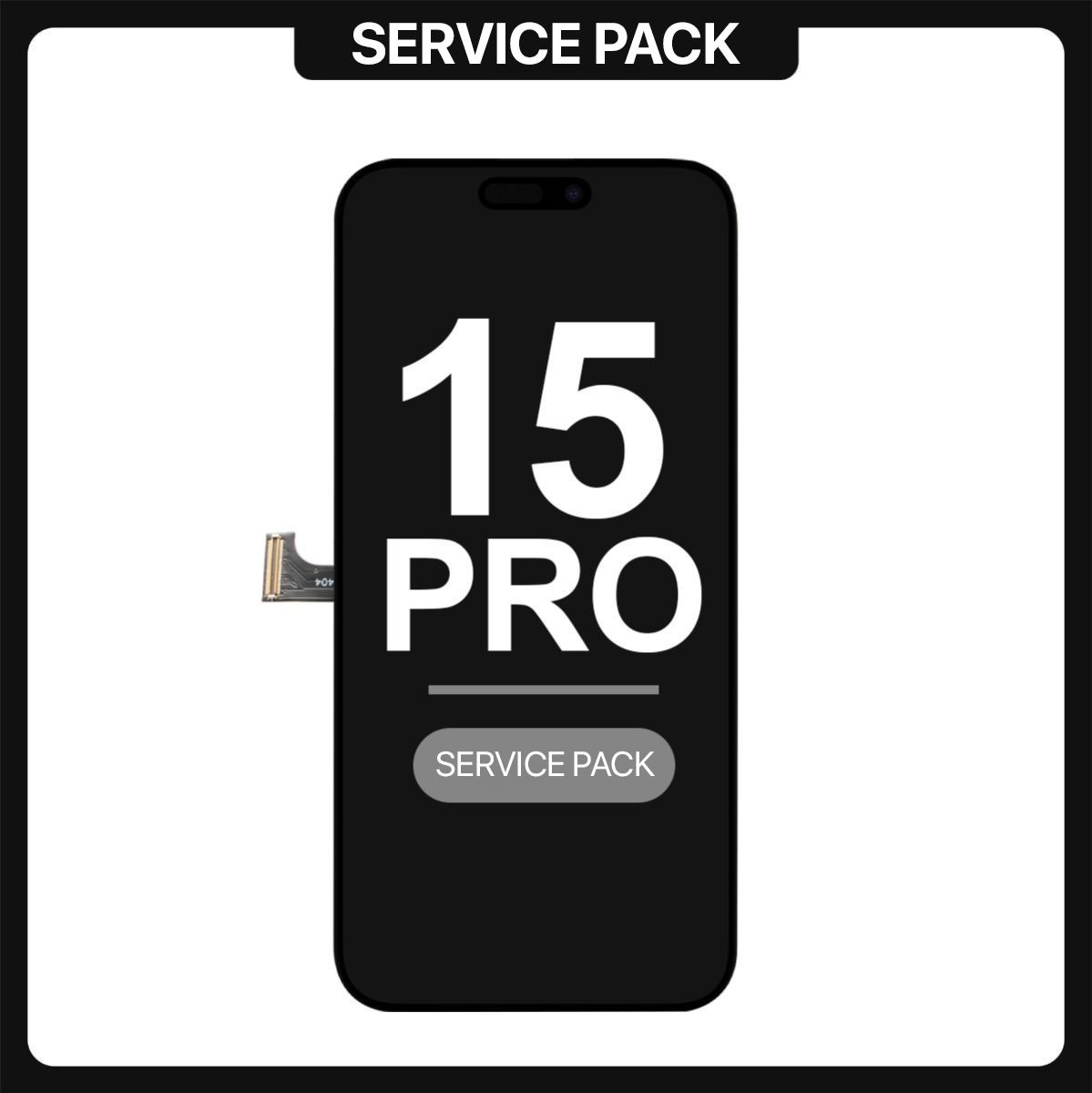 iPhone  15 Pro LCD with Touch Black SERVICE PACK