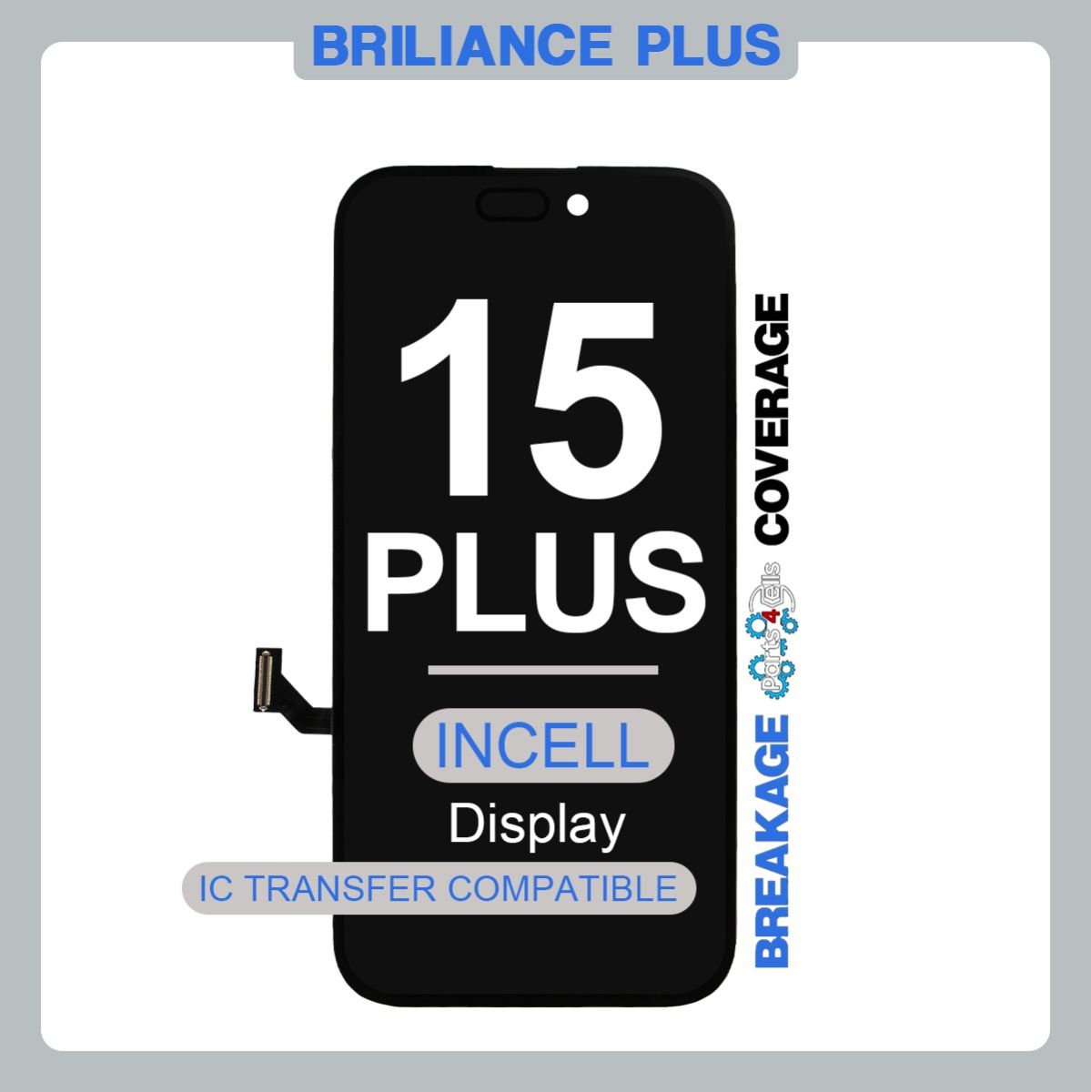Brilliance Plus iPhone 15 Plus LCD with Touch Incell COF Black