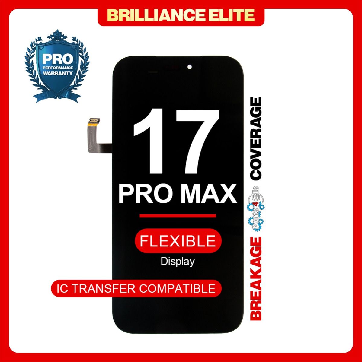 Brilliance Elite iPhone 17 Pro Max LCD With Touch Black Soft OLED
